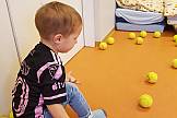 Tennisbälle sammeln